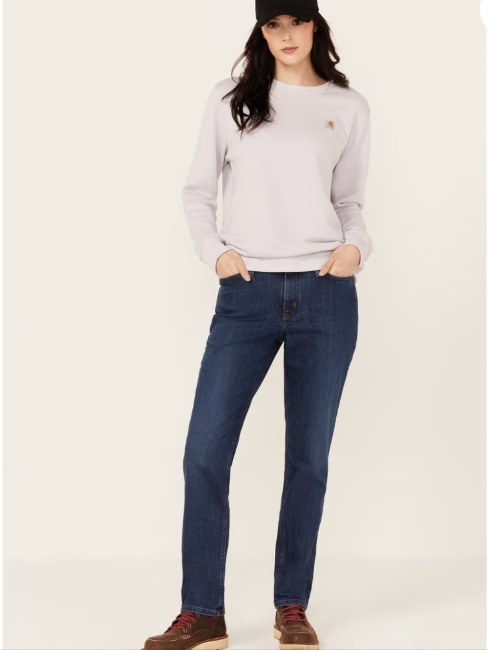 NWT Carhartt Women's Rugged Flex Slim Fit Tapered Jeans Size 10 Regular Blue